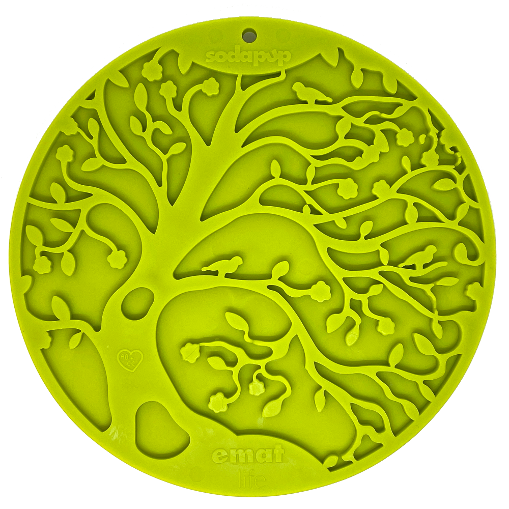 Tree of Life eMat - Enrichment Lick Mat for Dogs - With Suction Cups | Tree Design | USA Made