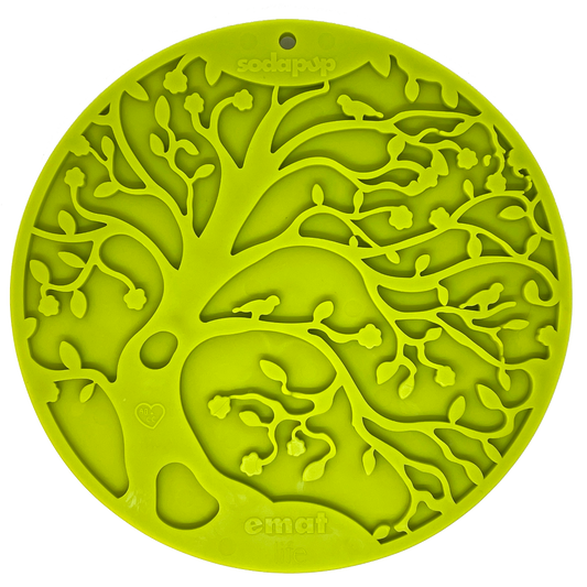 Tree of Life eMat - Enrichment Lick Mat for Dogs - With Suction Cups | Tree Design | USA Made